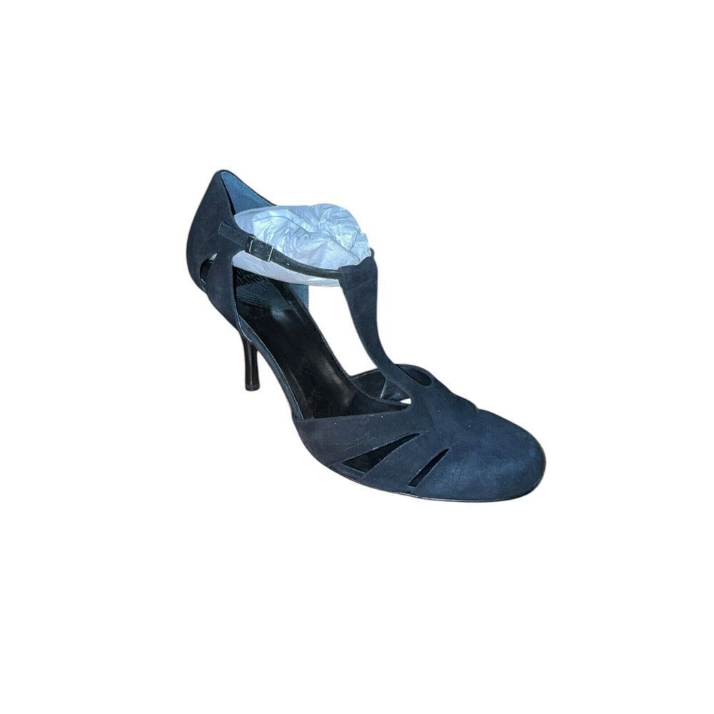 Arturo Chiang Round Toe Heels - Nala Black Kid Suede Womens Size 10 NEW WITH BOX